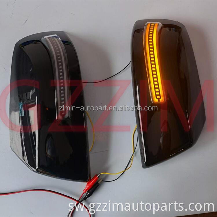 Uingizwaji wa mtindo wa kioo kifuniko cha gari la gari upande wa kioo kifuniko cha rangi nyeusi nyuma ya kifuniko na LED kwa tu*dra 2007-2021